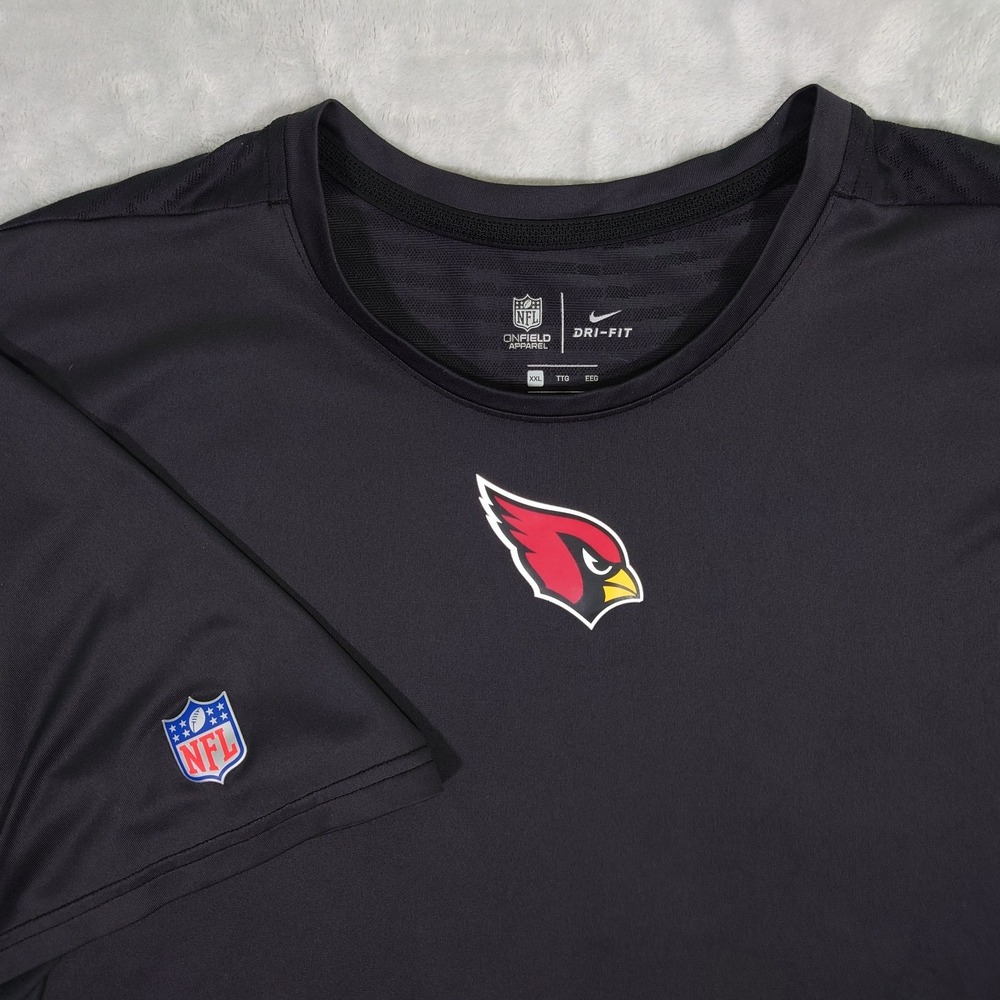 Nike NFL Arizona Cardinals On Field Shirt Mens XXL Black Dri-Fit AO3587-010
